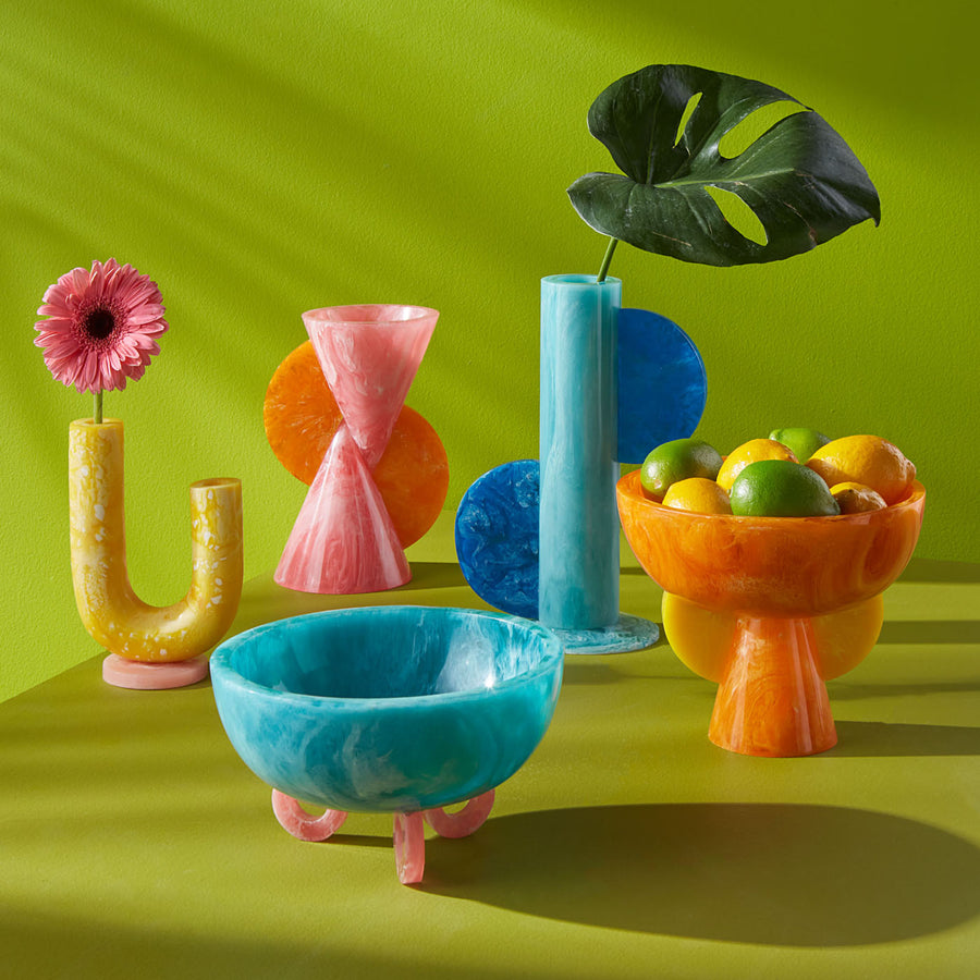 Marbleized Cylinder Vase | Jonathan Adler Mustique | Oroa.com