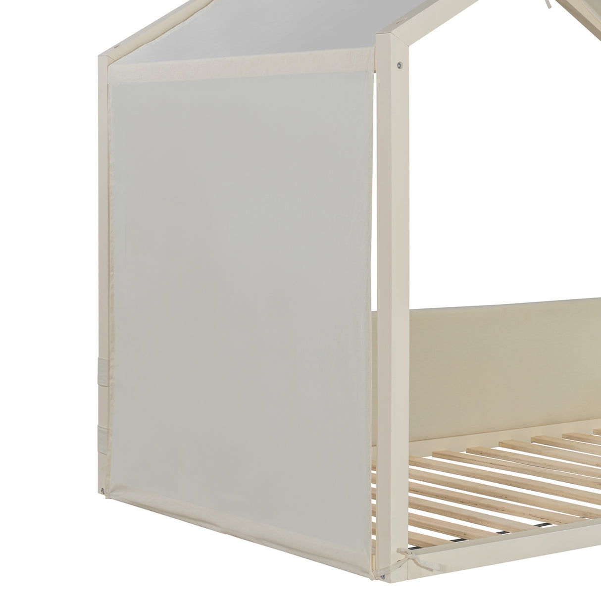 Breathable Linen Canopy Twin Bed | OROA Kids
