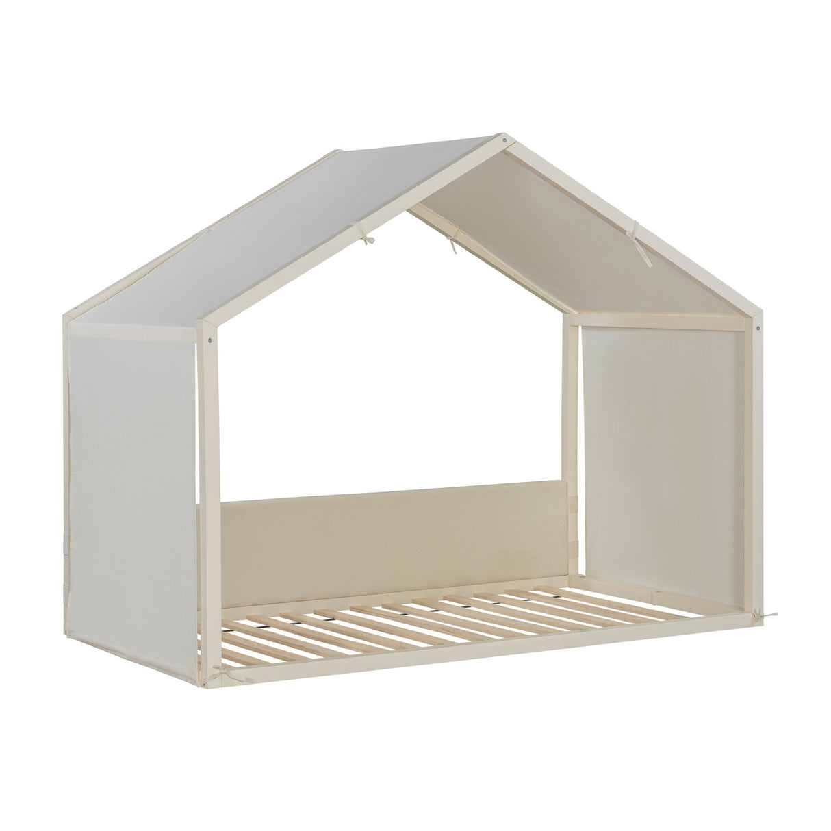 Breathable Linen Canopy Twin Bed | OROA Kids