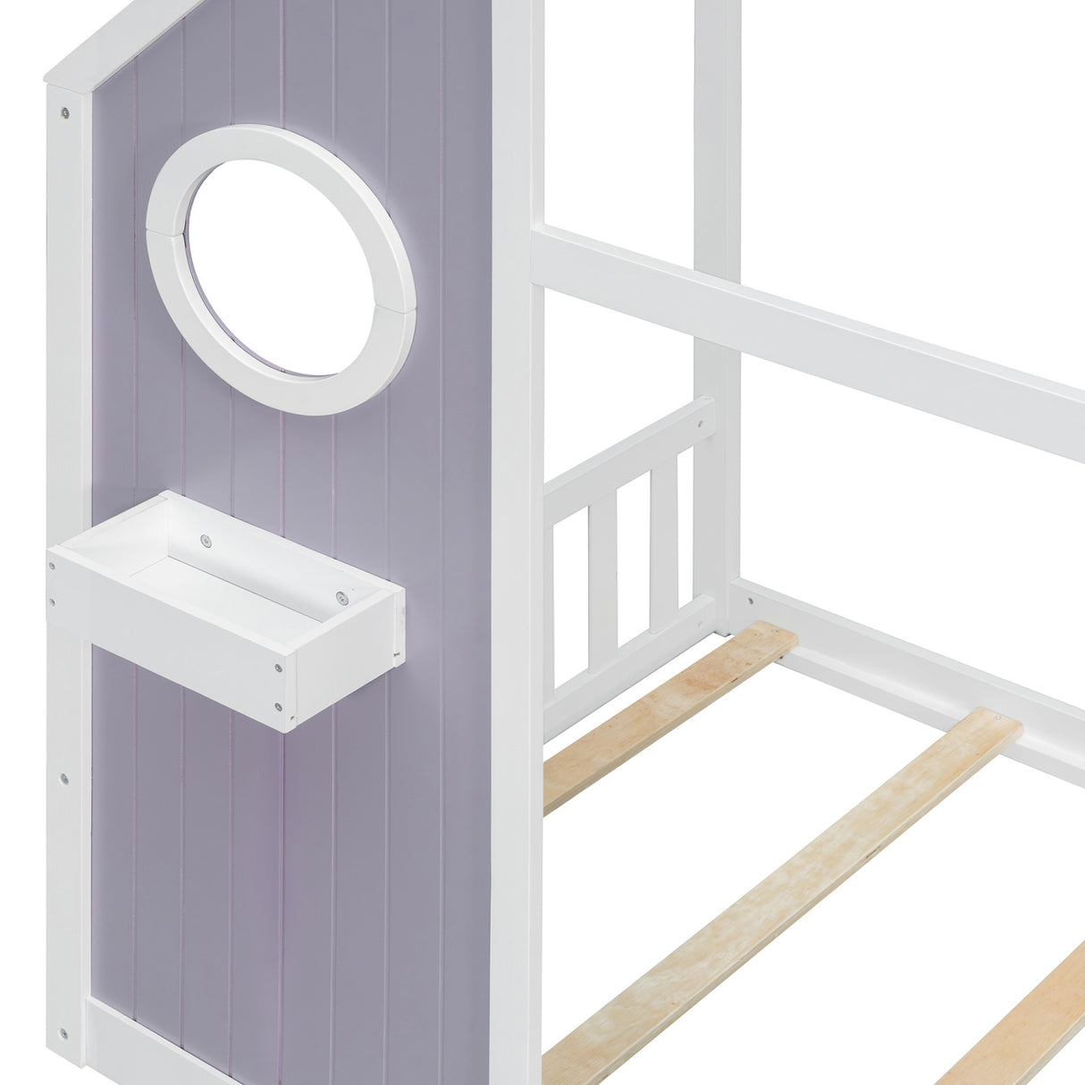 Purple Twin House Bed with Slide | OROA Kids