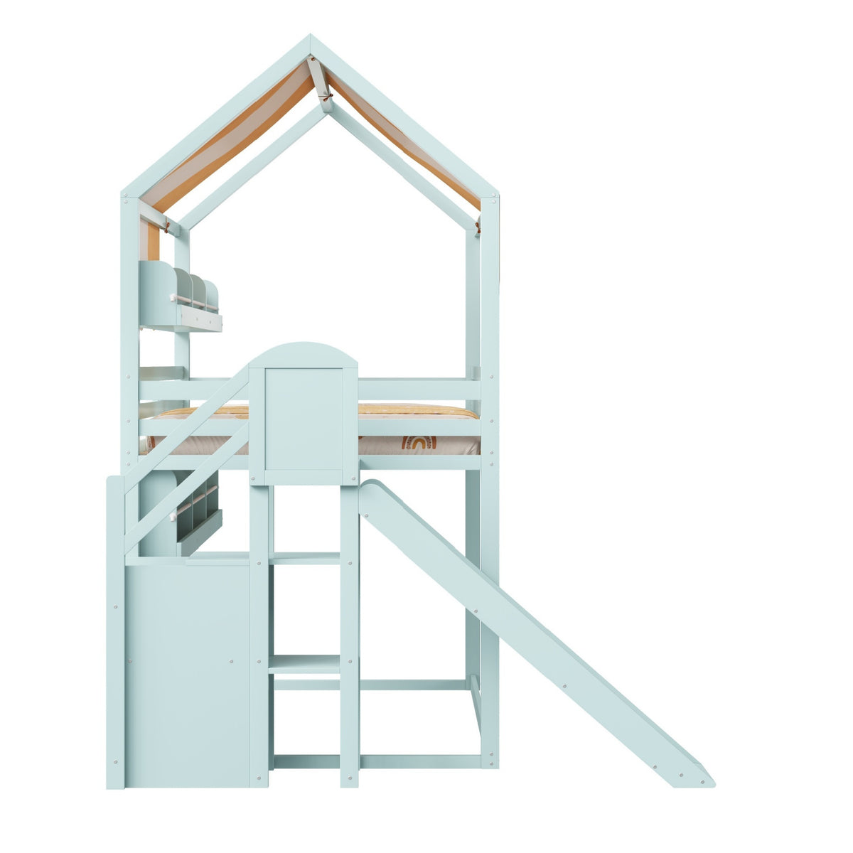 Modern European furniture - Full Size Bunk Bed with Canopy - www.oroa.com