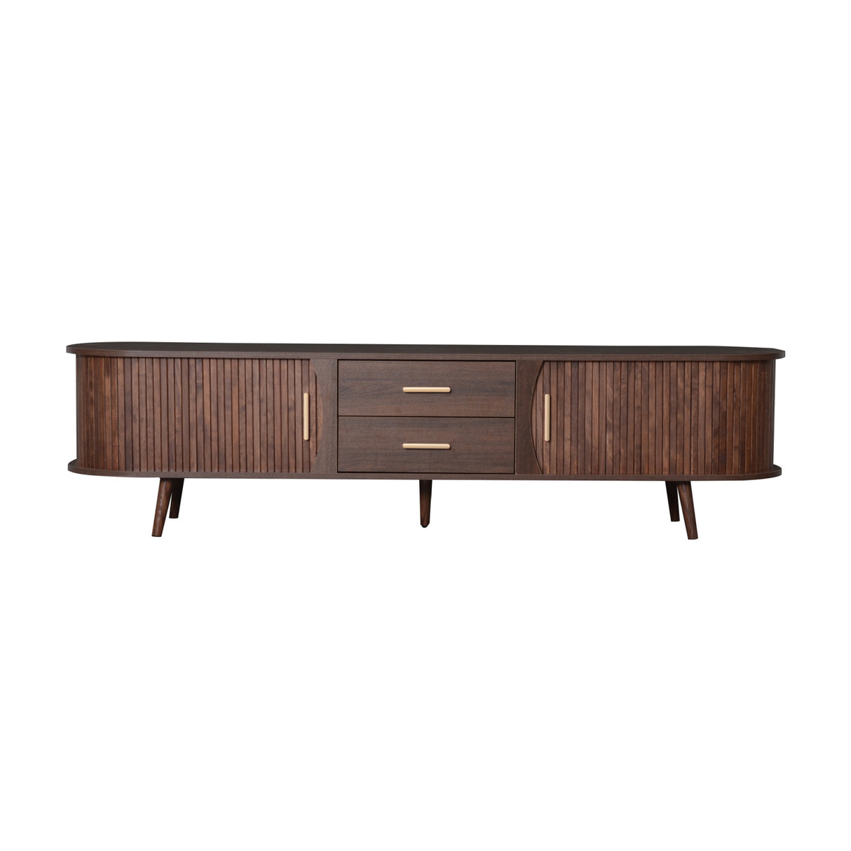 80" Modern Dark Brown TV Stand | OROA