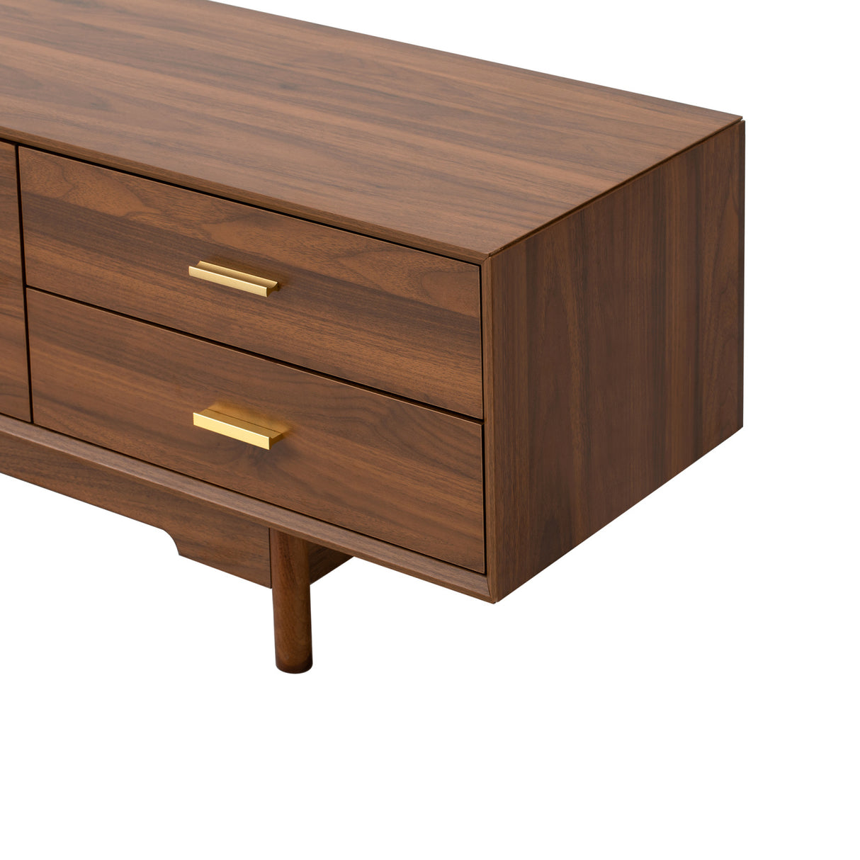 2 Drawers Solid Wood TV Cabinet | OROA