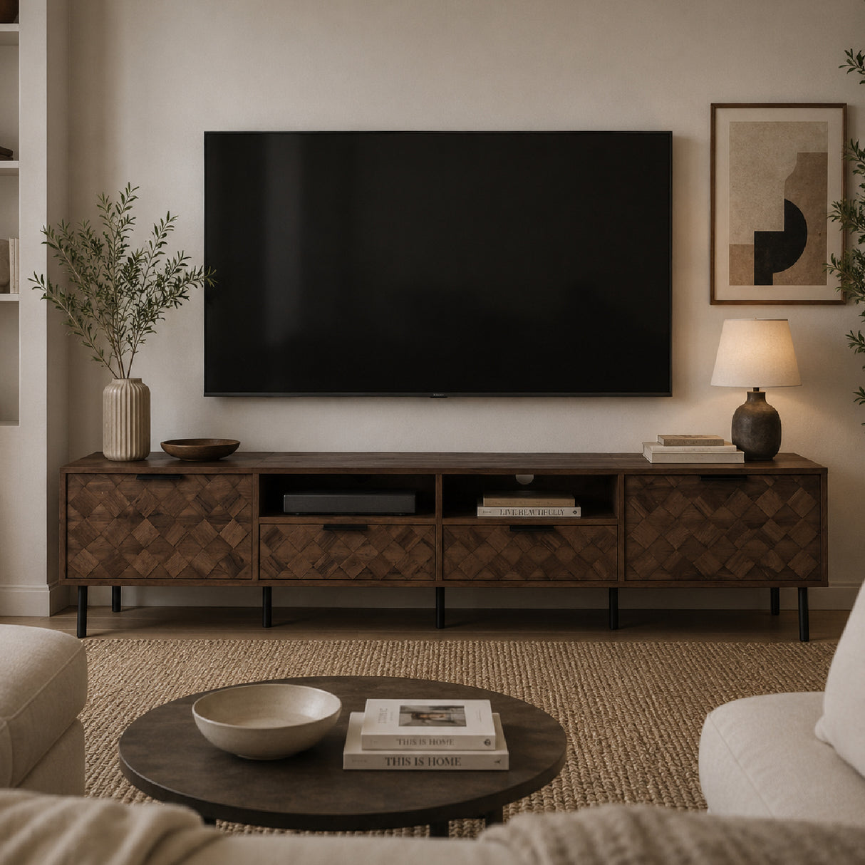 Iron Legs Modern TV Stand | OROA