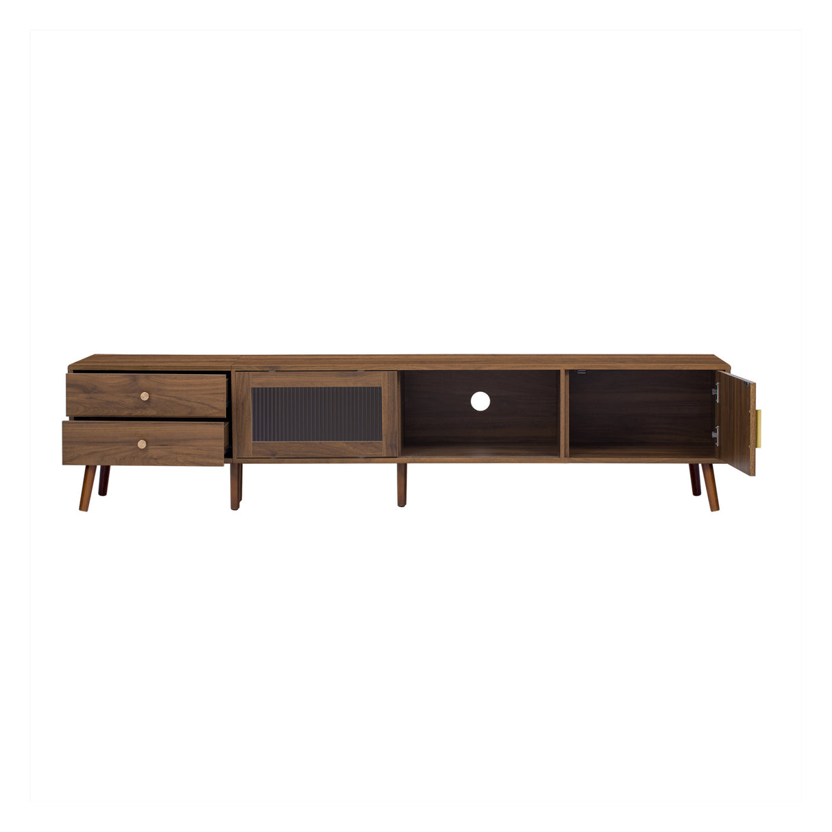 Modern Glass-Doors TV Stand | OROA