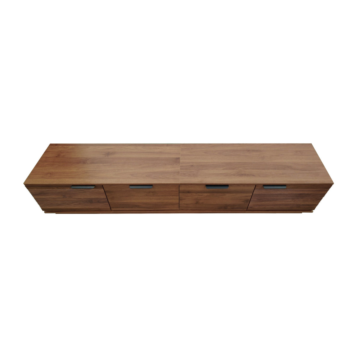 Walnut Fluted Modern Media Unit | OROA