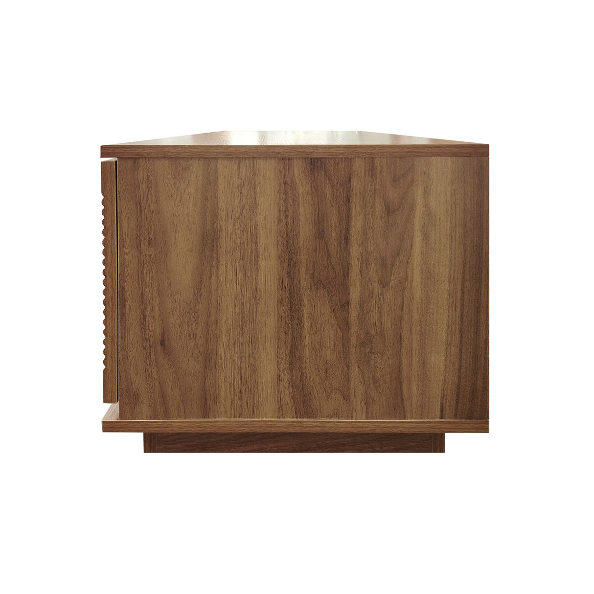 Walnut Fluted Modern Media Unit | OROA
