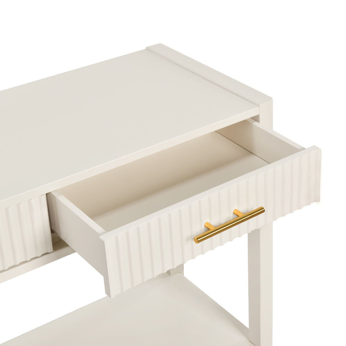 Beige Wooden Console Table | OROA