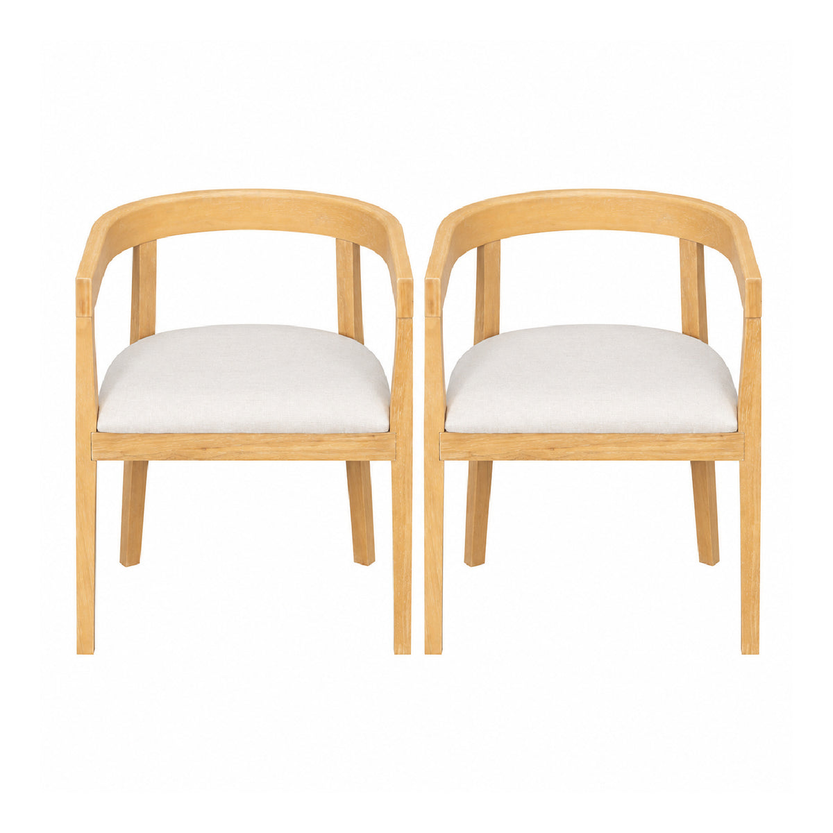 Modern European furniture - Curved Back Upholstered Dining Chairs (2) - www.oroa.com