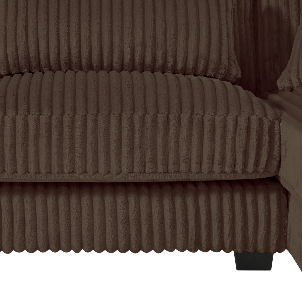 Corduroy Upholstered U-shaped Sectional Sofa | OROA
