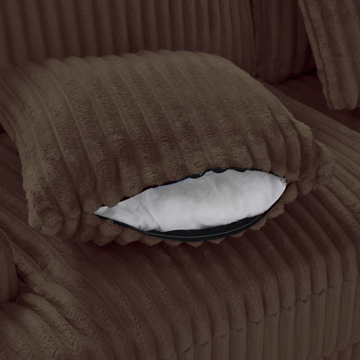 Corduroy Upholstered U-shaped Sectional Sofa | OROA
