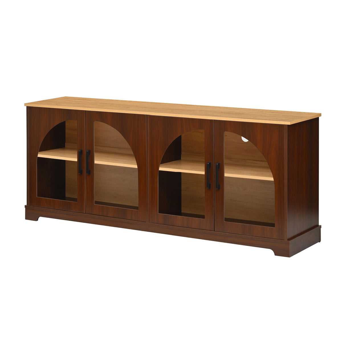 Semi-Arched Glass Doors TV Stand | OROA