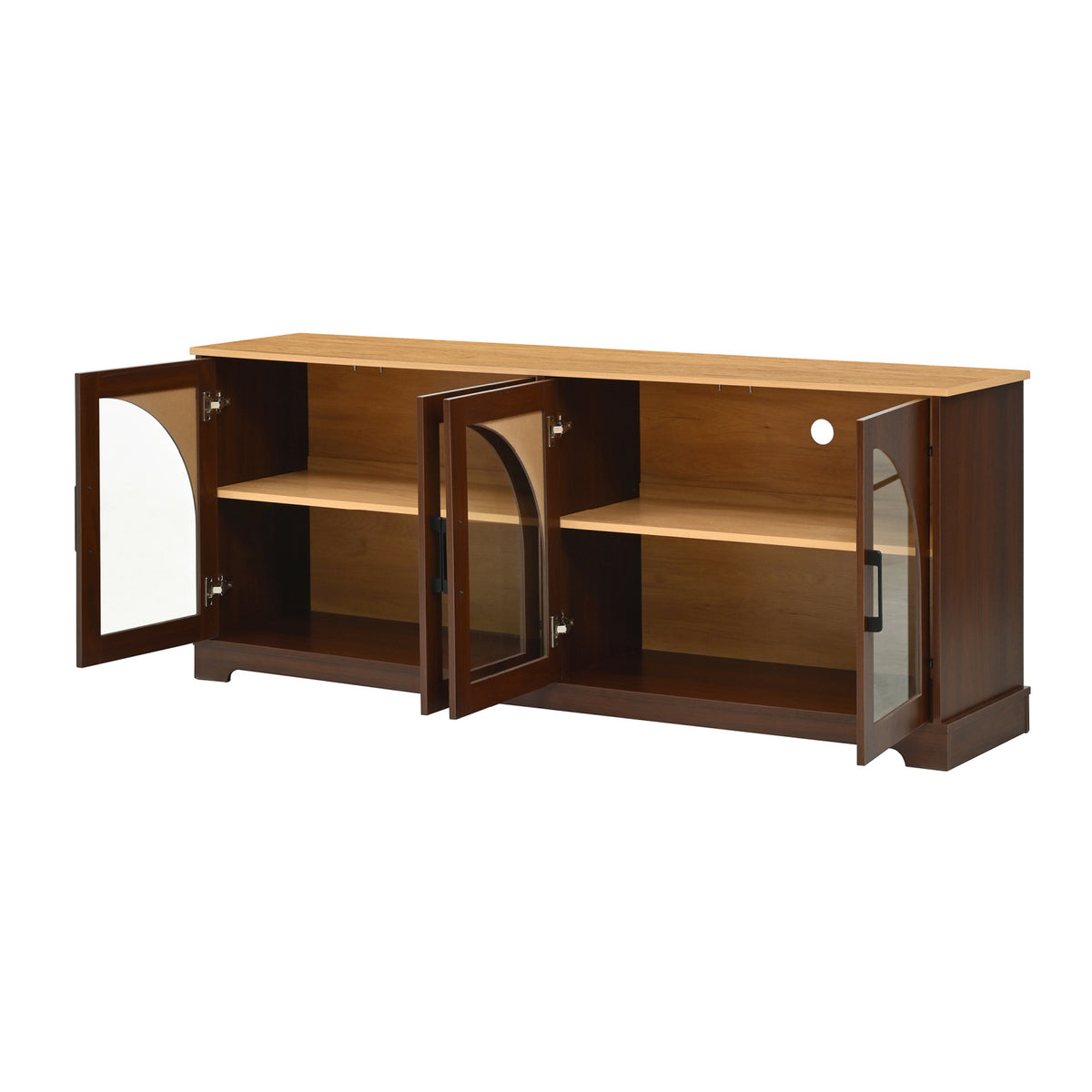 Semi-Arched Glass Doors TV Stand | OROA