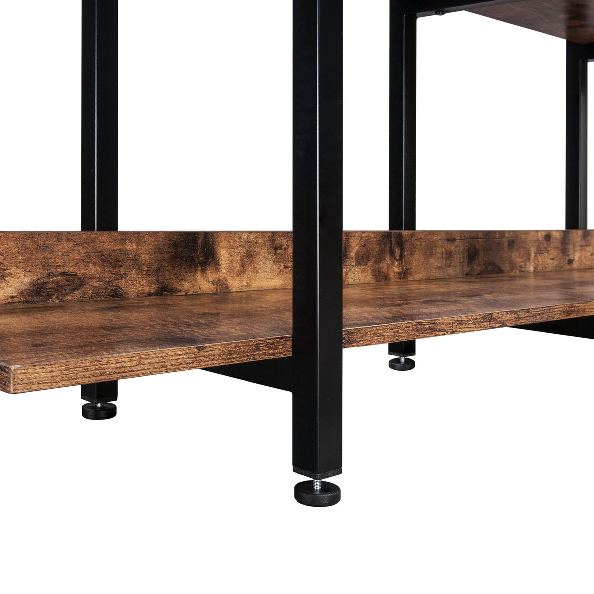 Brown Vintage Industrial 5-Tier Bookcase | OROA