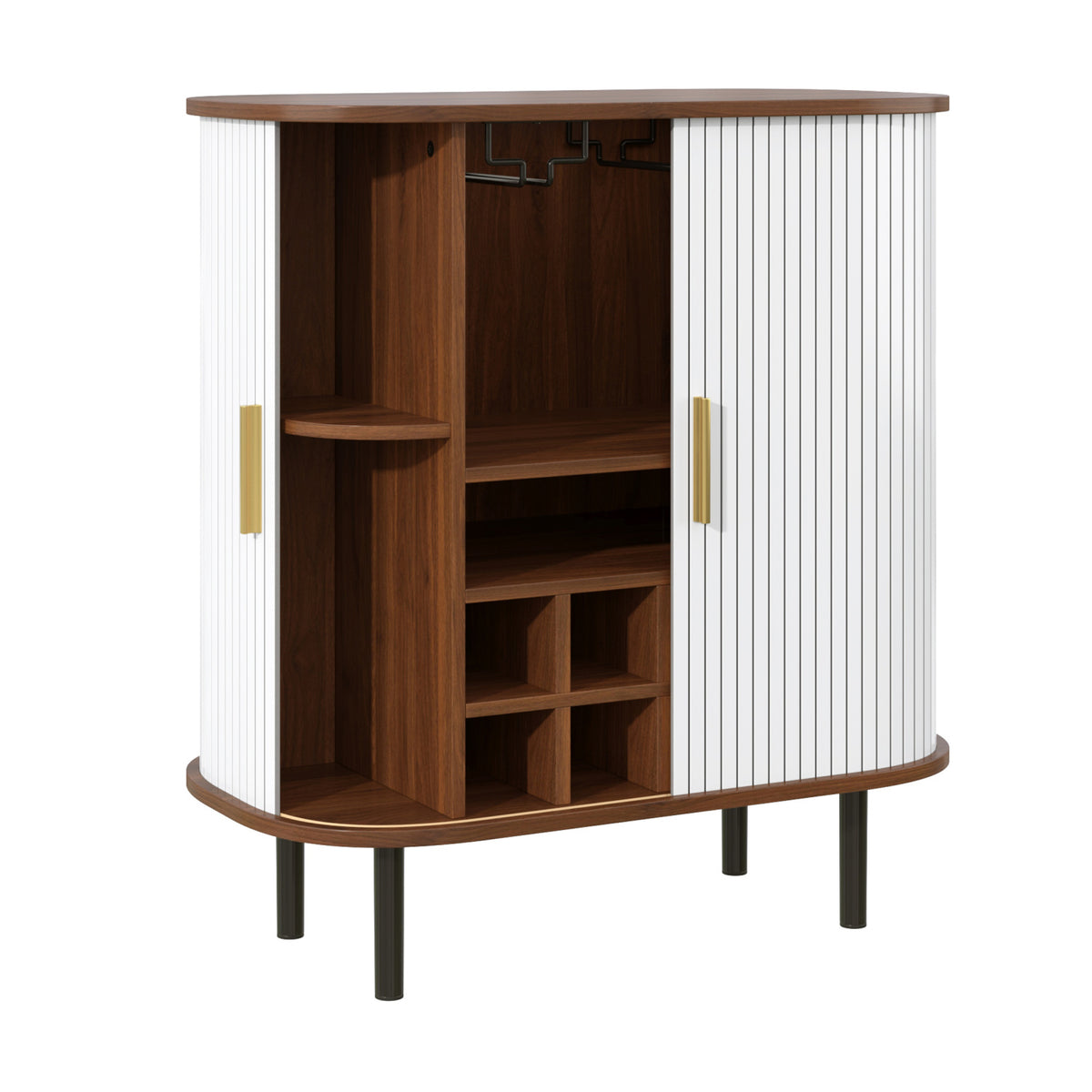 Fluted Wine Bar Cabinet | OROA