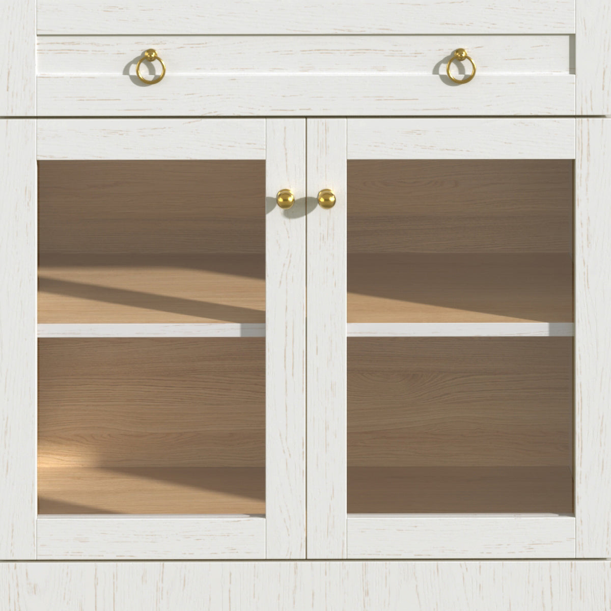 Modern European furniture - Mid-Century White Coffee Bar Cabinet - www.oroa.com