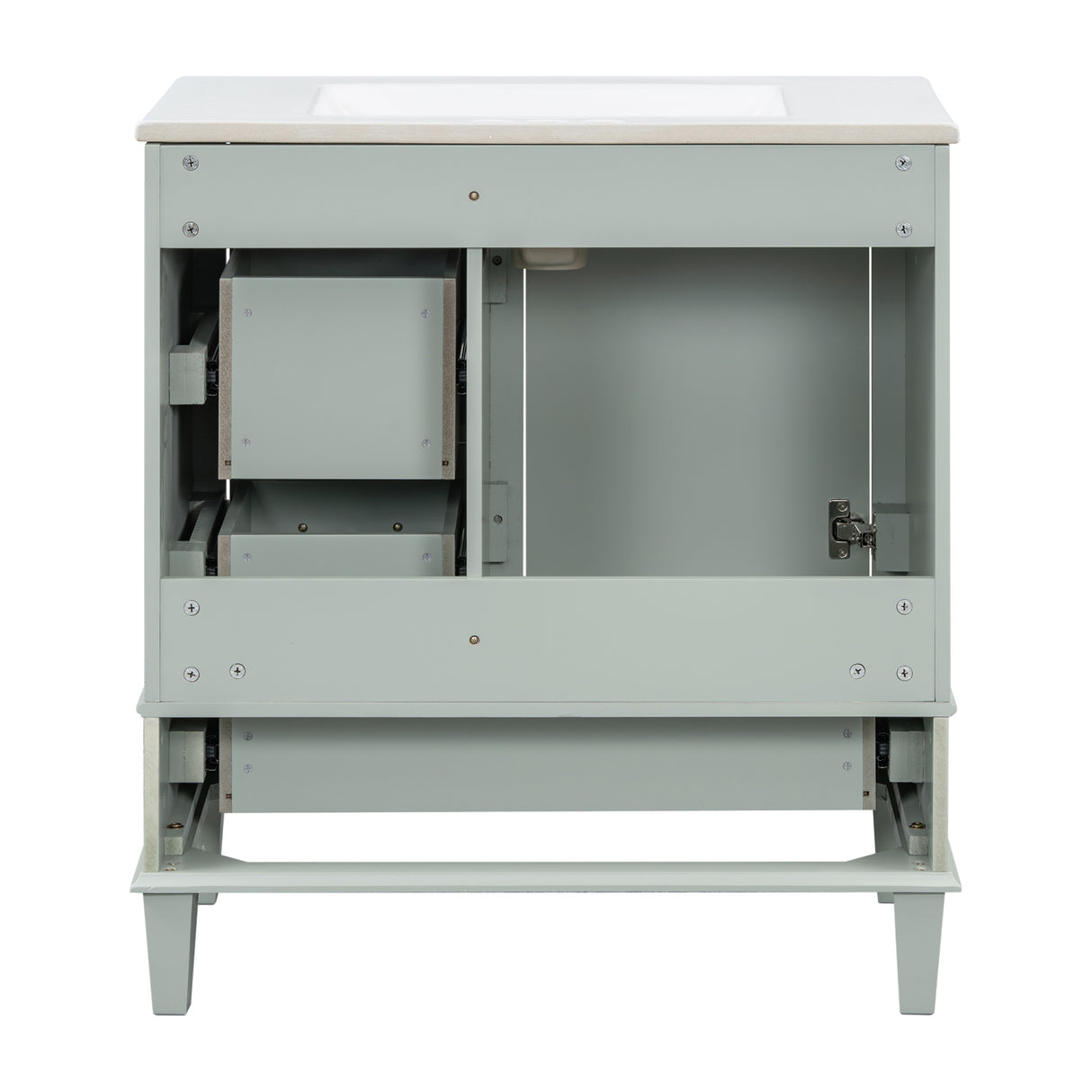 Modern European furniture - Modern Sage Green Bathroom Vanity Set with Sink - www.oroa.com