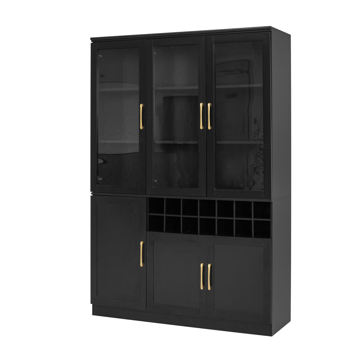 Wine Bar Cabinet with Glass Doors | OROA