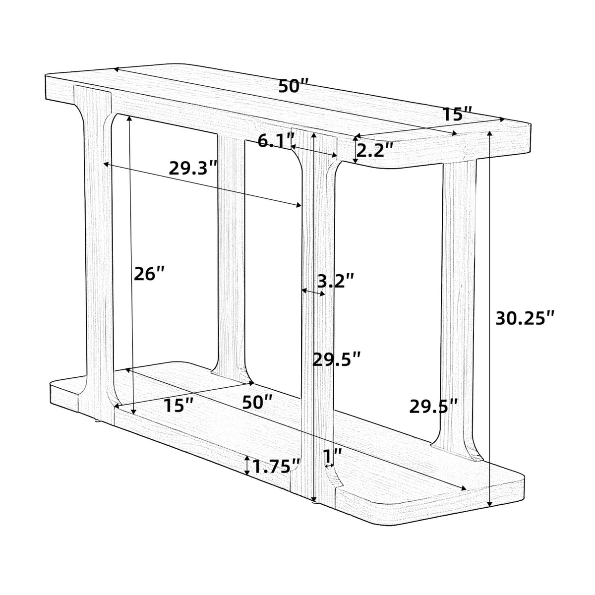 Minimalist Modern Console Table by OROA