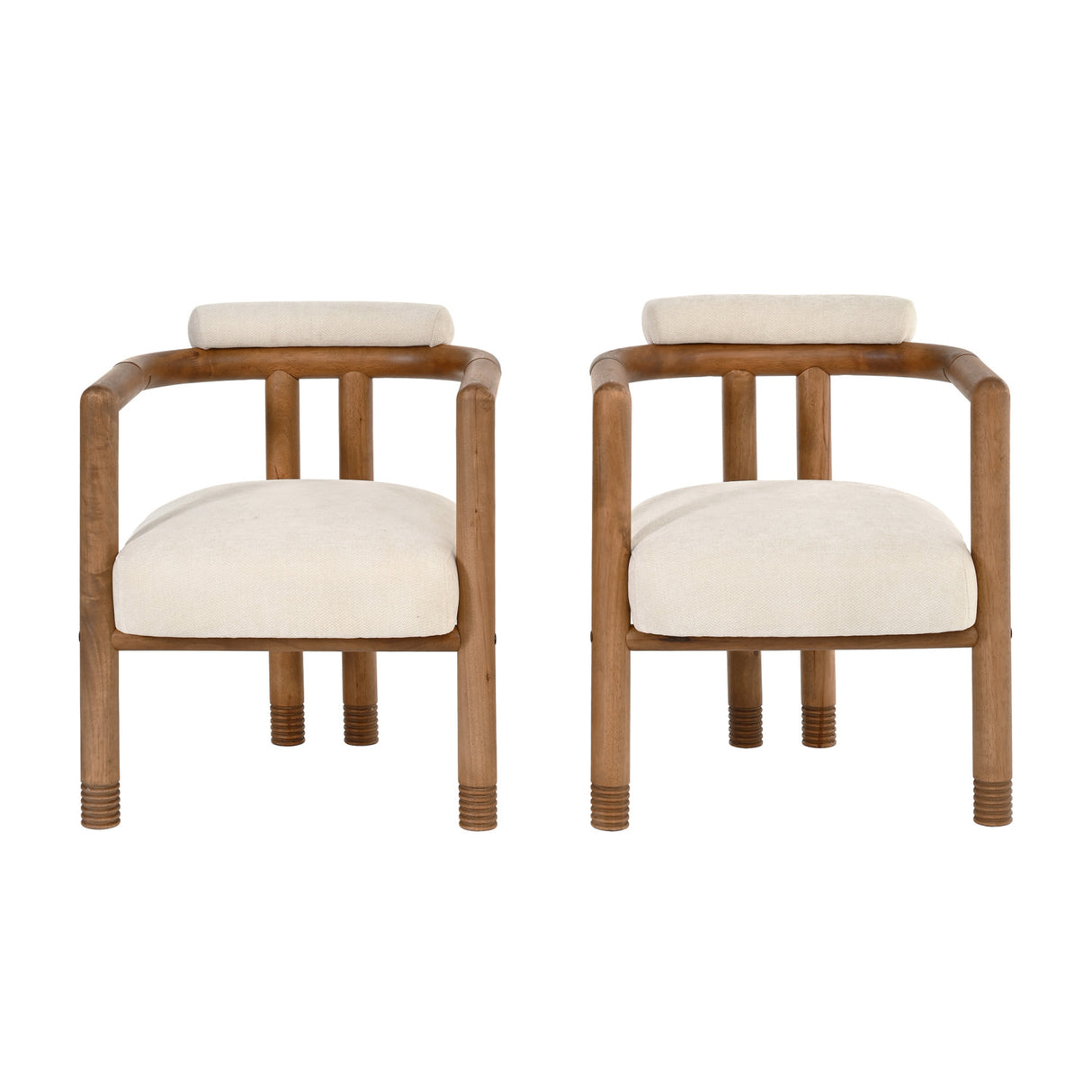 Rubberwood Frame Dining Chairs (2) | OROA