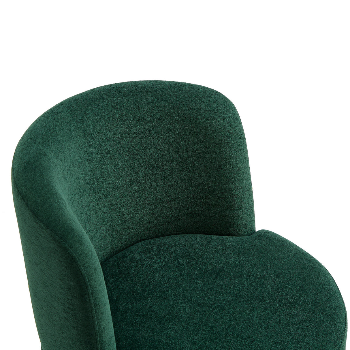 Modern Green Chenille Round Swivel Accent Chair | OROA