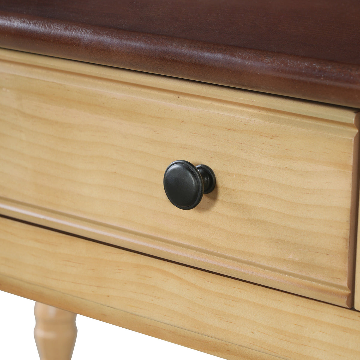 Brown & Natural Wooden Writing Desk | OROA