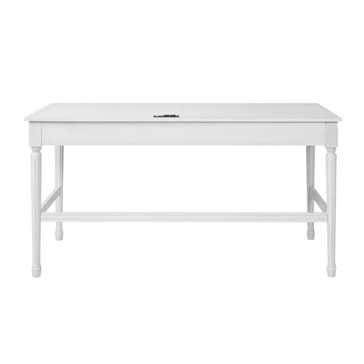 Modern White Wooden Writing Desk with Drawer | OROA