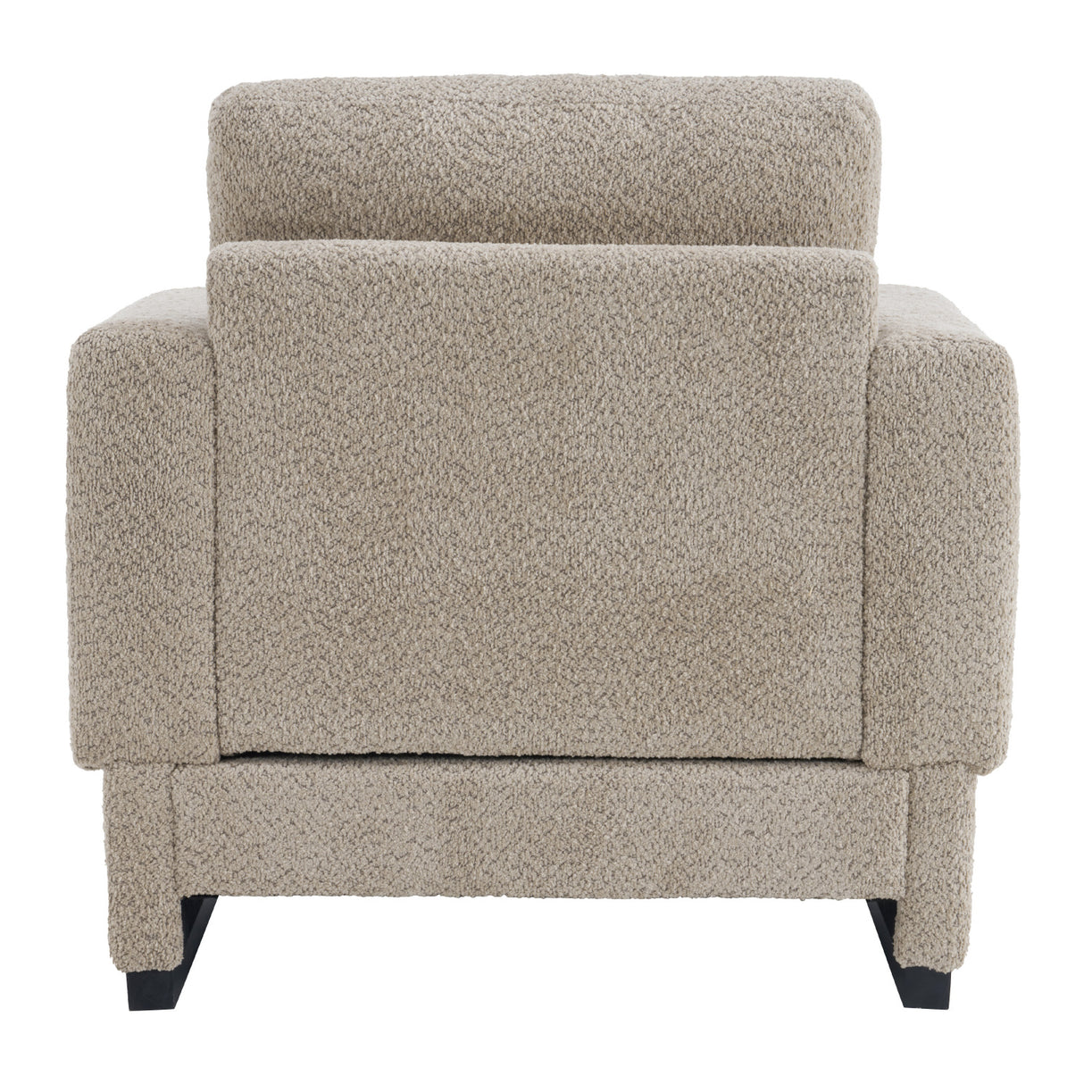 Brown Boucle Upholstered Accent Armchair | OROA