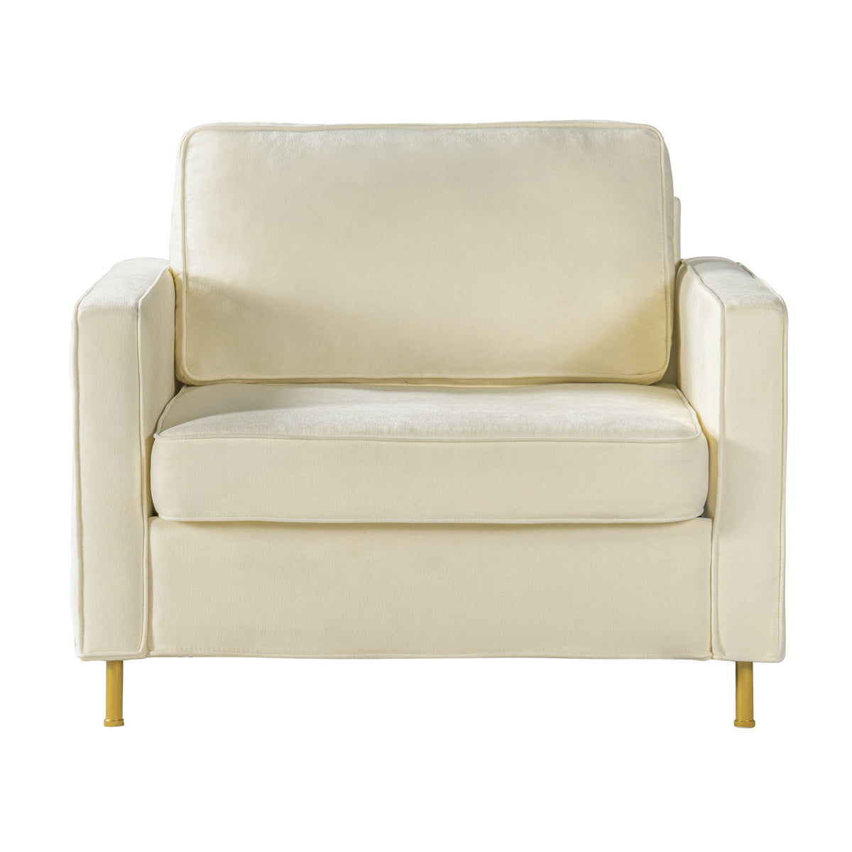 Modern Beige Chenille Upholstered Accent Chair | OROA