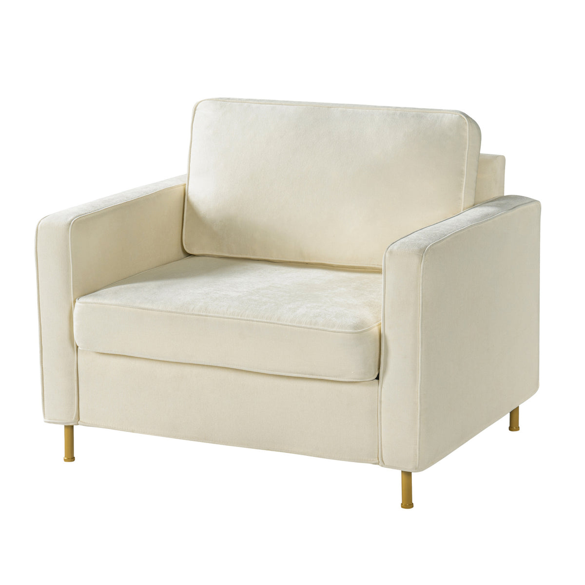 Modern Beige Chenille Upholstered Accent Chair | OROA