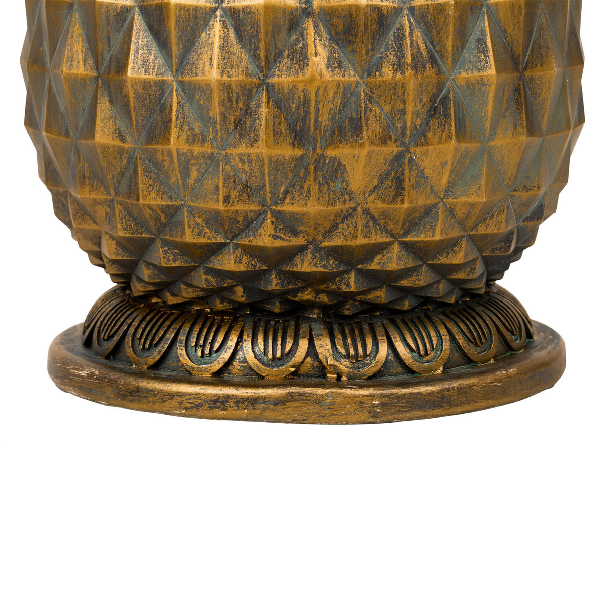 Indoor/Outdoor Pineapple Glass Top Side Table | OROA