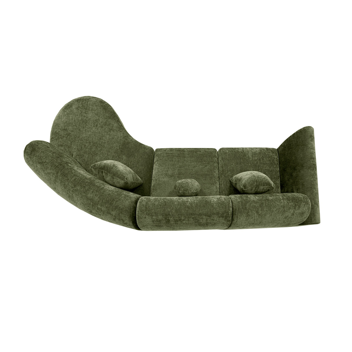 Green Curved Sectional Sofa | OROA