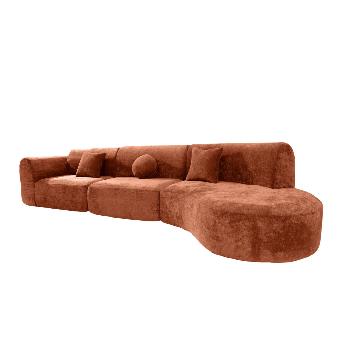 Modern Curved 3-Piece Sectional Sofa | OROA