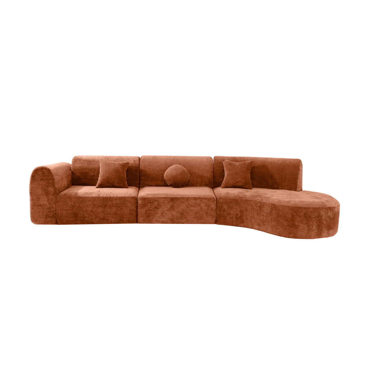 Modern Curved 3-Piece Sectional Sofa | OROA