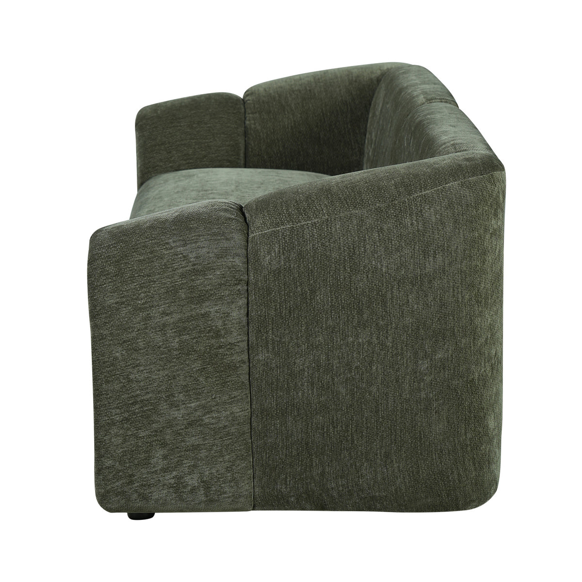 Green Curved Upholstered 3-Seater Modular Sofa by OROA