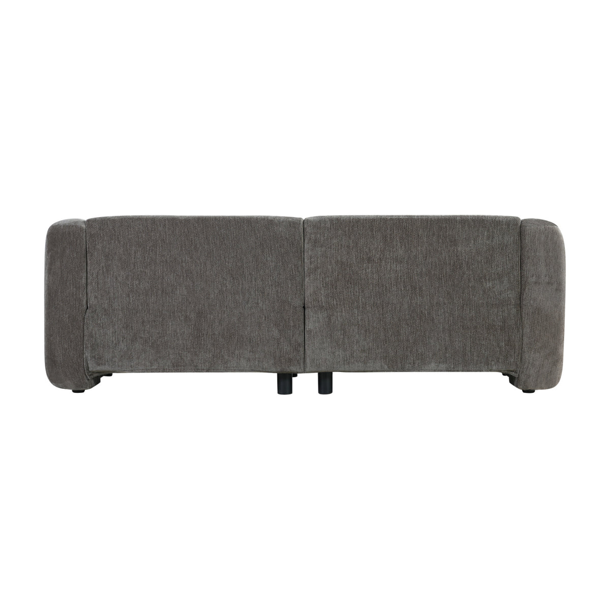 Gray Modern Curved Block Upholstered Sofa | OROA