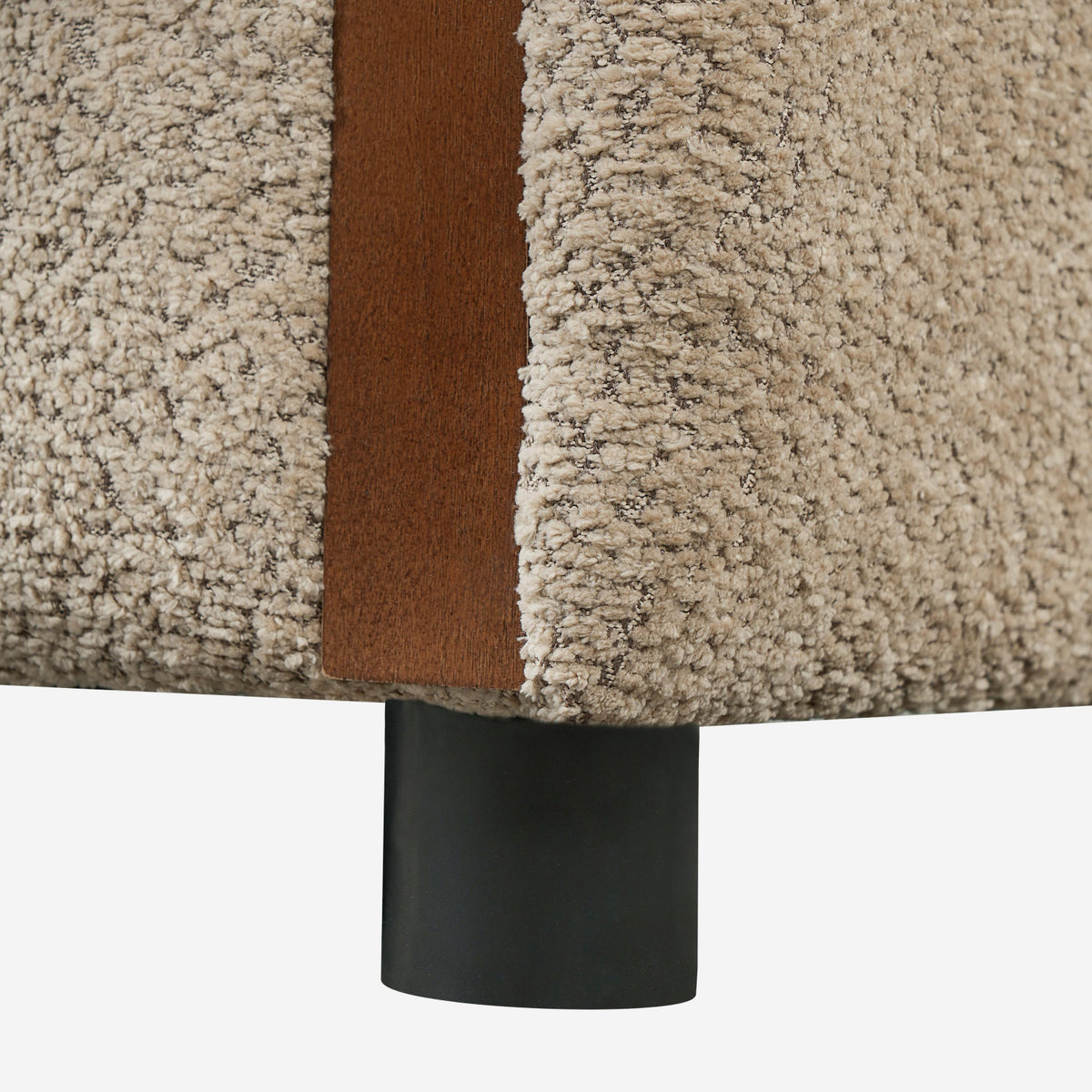 Modern Curved Barrel Teddy Fleece Accent Chair | OROA