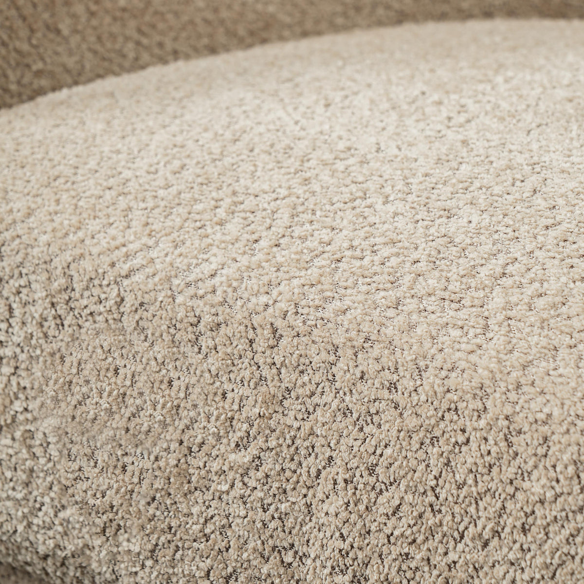 Modern Curved Barrel Teddy Fleece Accent Chair | OROA