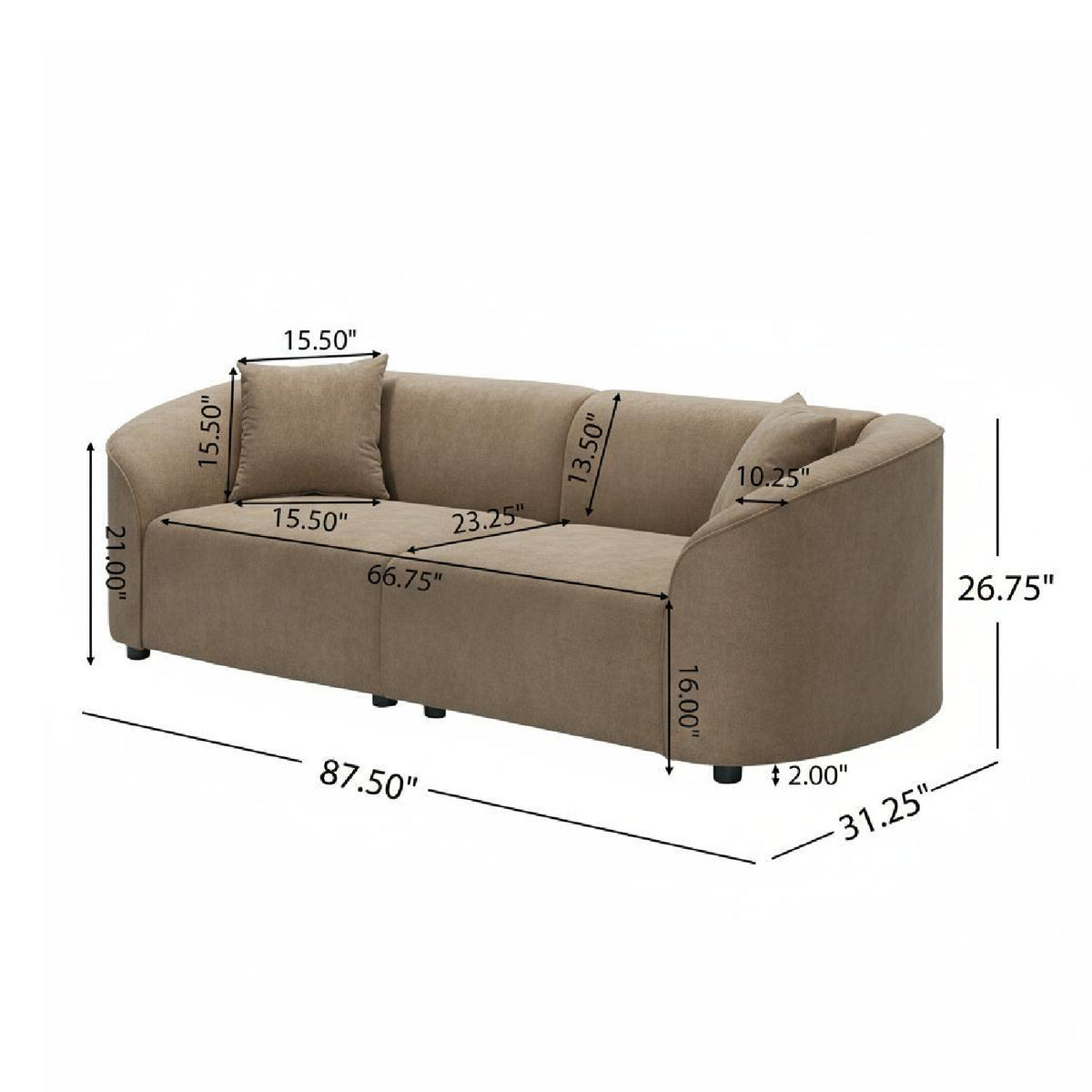 Curved Contemporary Sofa | OROA