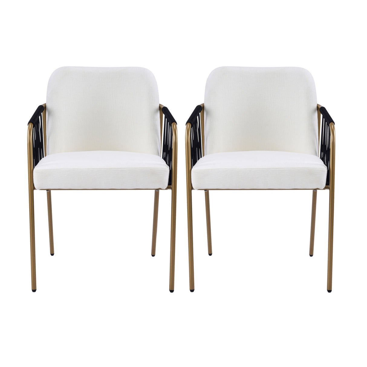 Modern Glam Upholstered Dining Chairs (2) | OROA