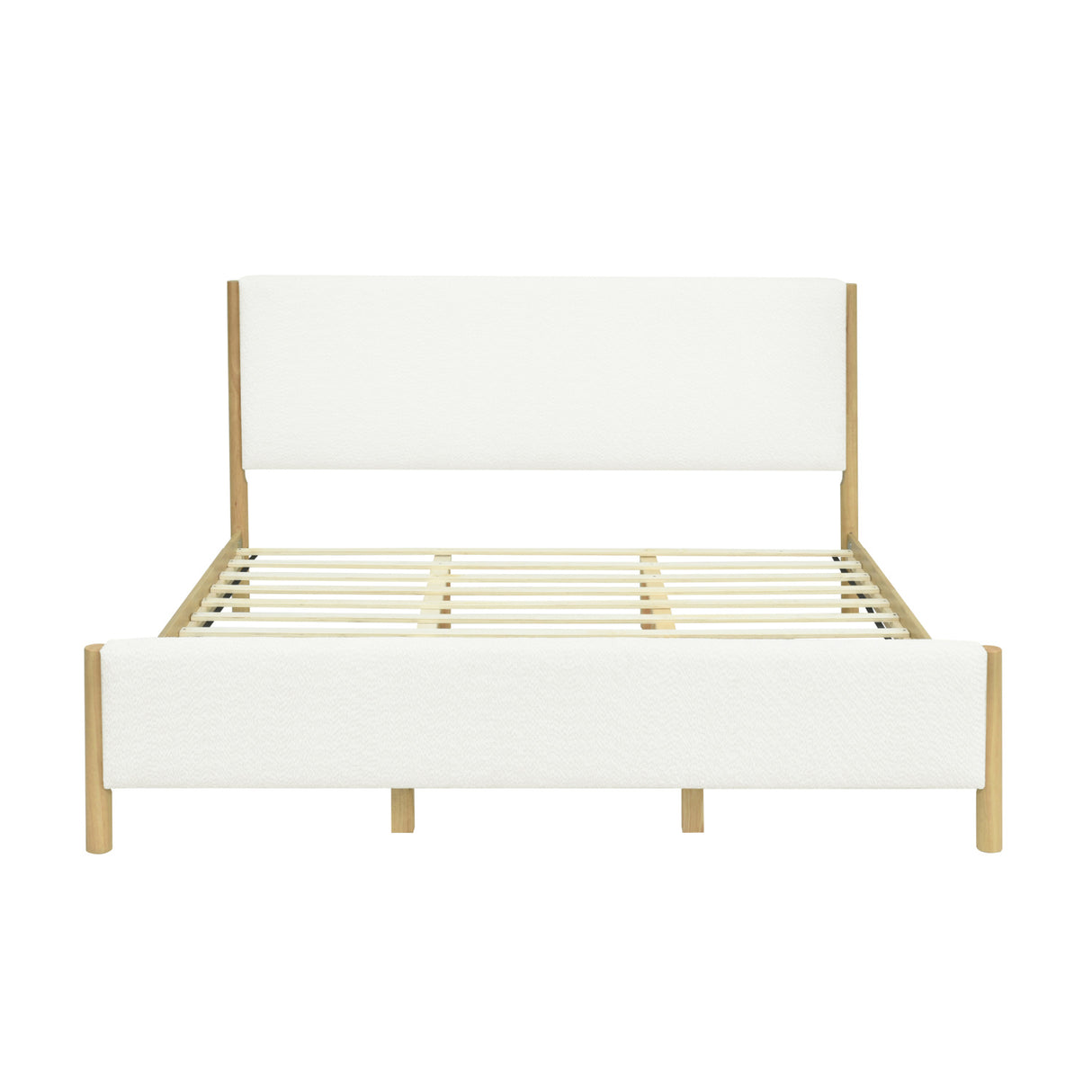 Modern White Upholstered King Bed | OROA