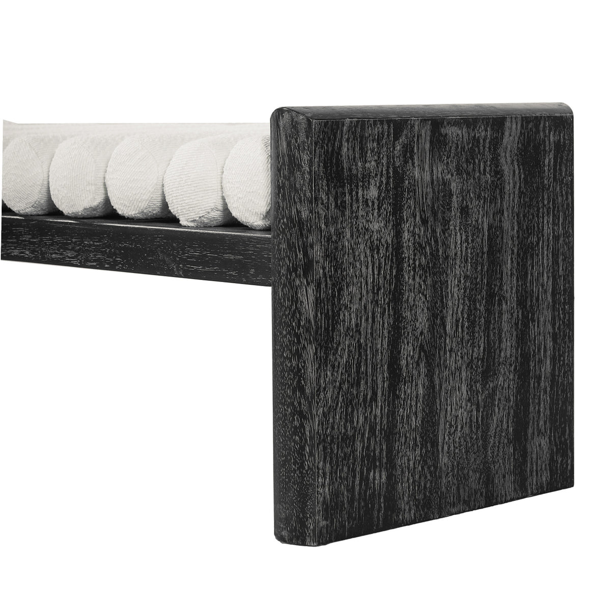Modern Chenille Upholstered Bench by OROA