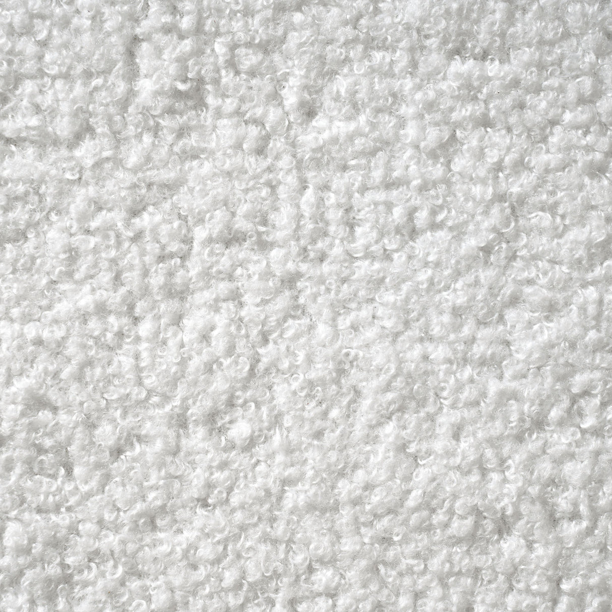White Bouclé Winged King Bed | OROA