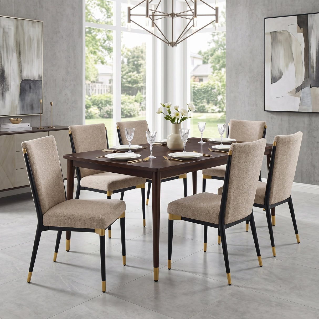 Solid Back Modern Side Chairs (2) | OROA