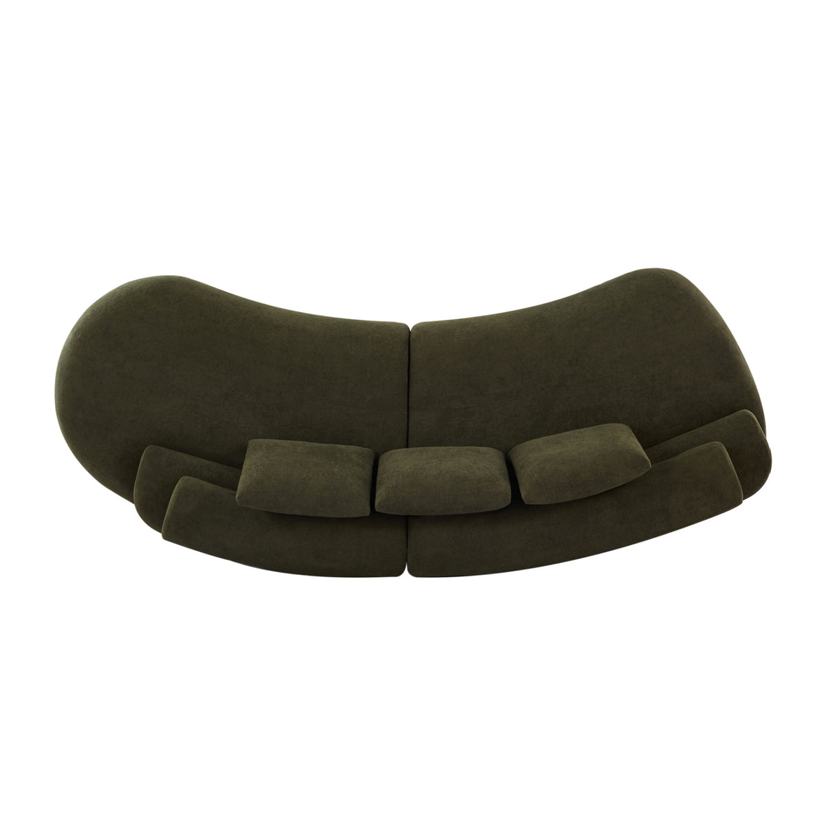 Olive Green Curved Sectional Sofa | OROA