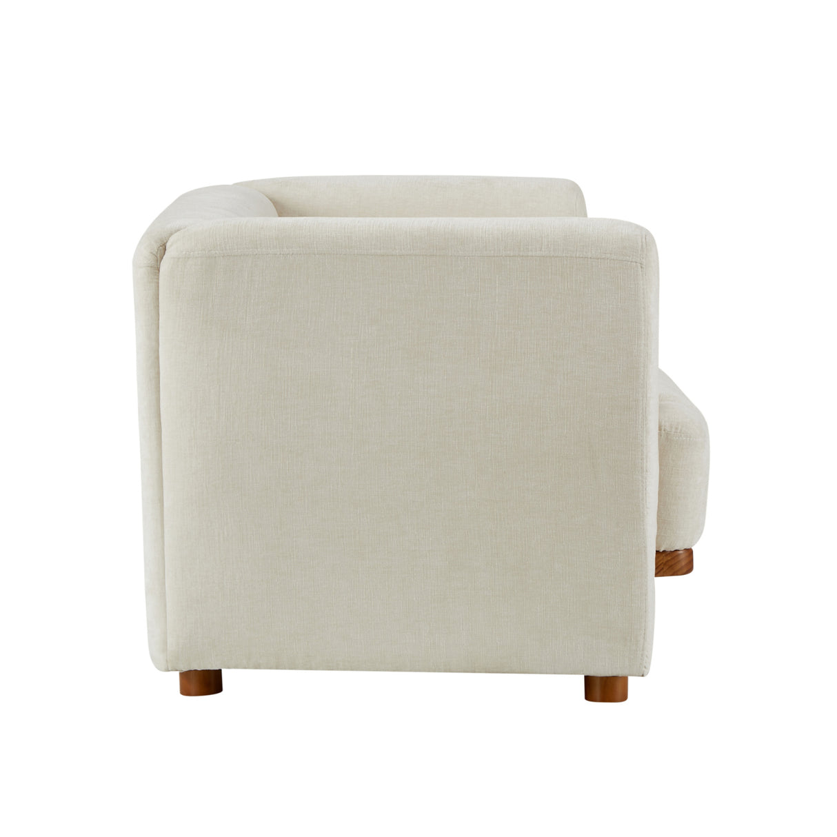 Beige Upholstered Chenille Sofa | OROA