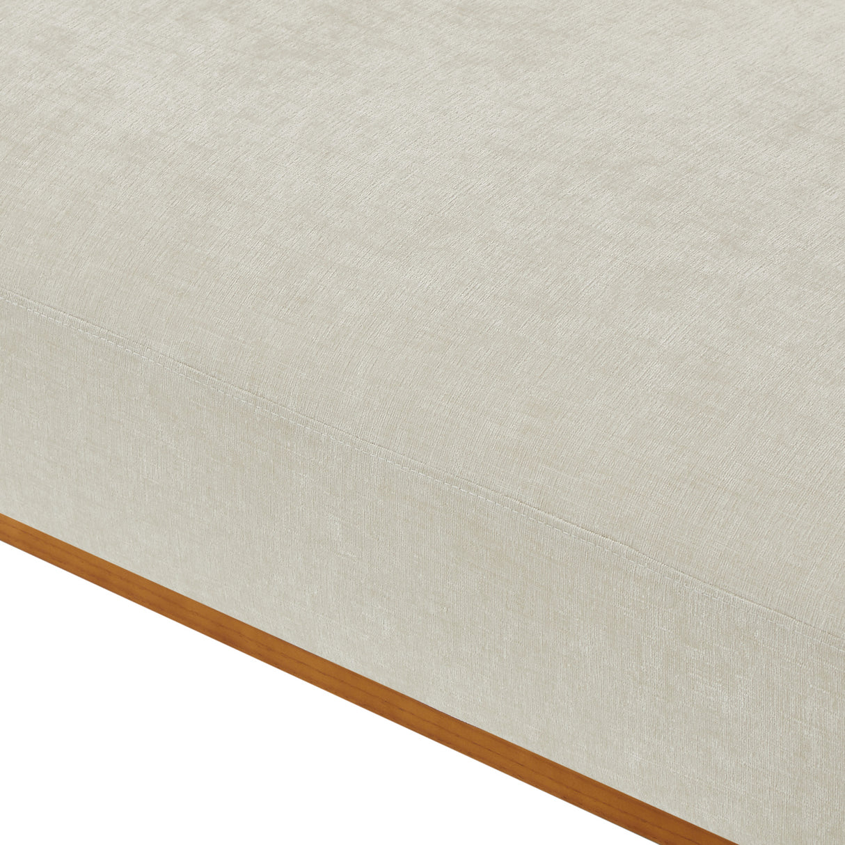 Beige Upholstered Chenille Sofa | OROA