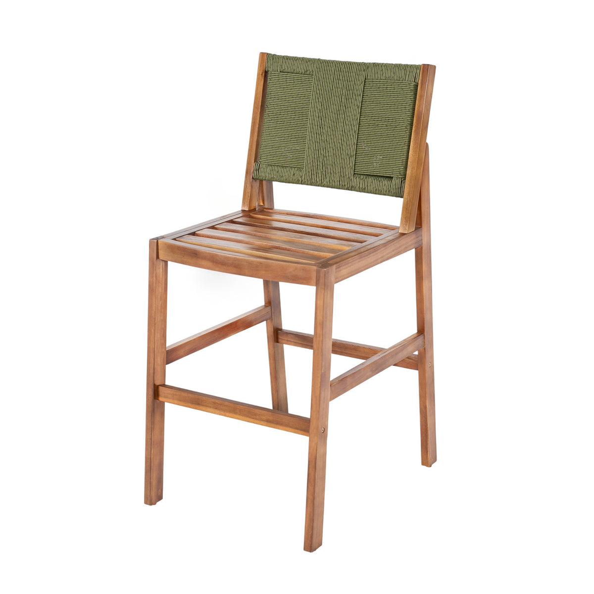 Outdoor Acacia Wood Bar Stools (2) | OROA