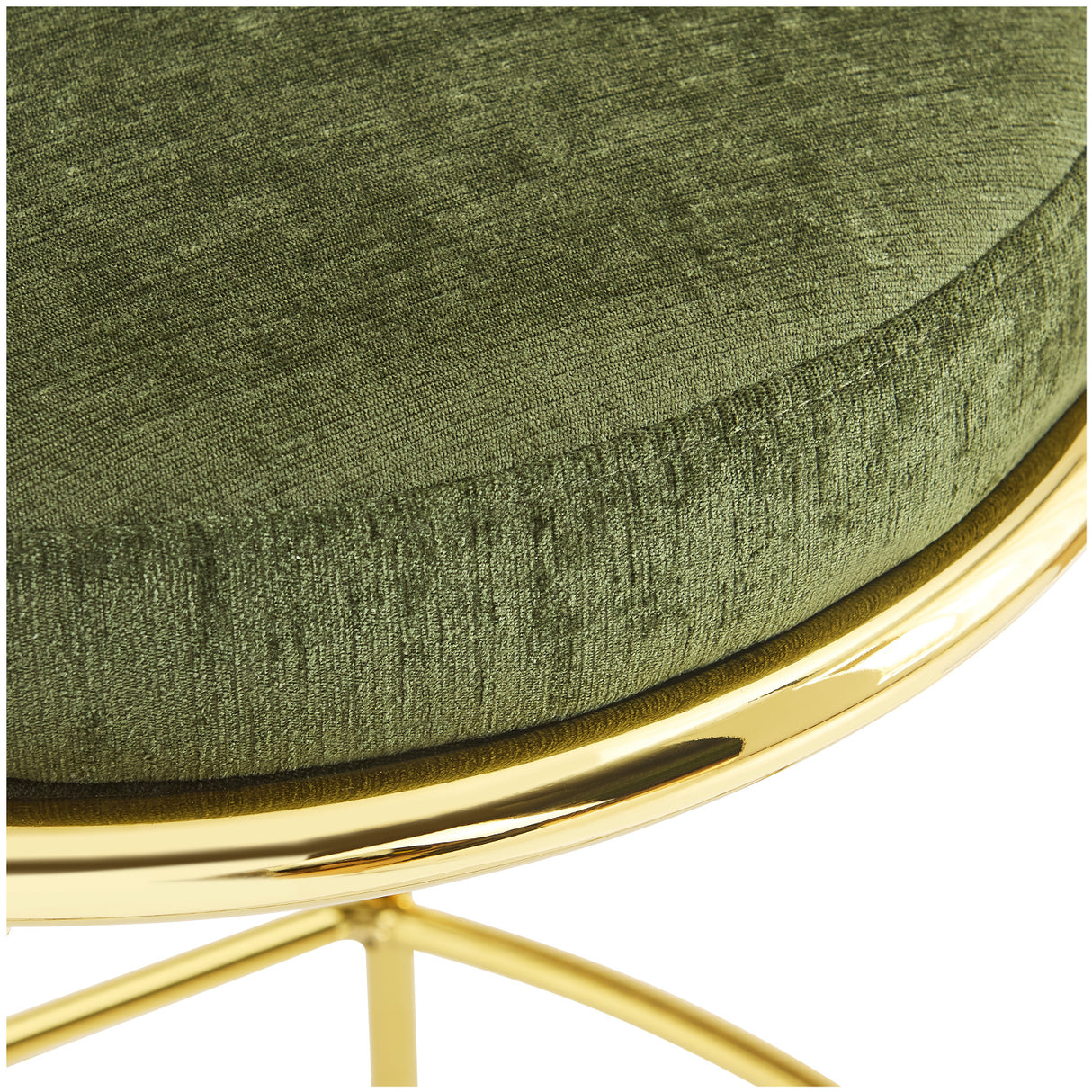 Olive Green Upholstered Barstools (2) | OROA