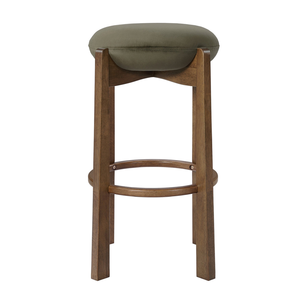 Tara Contemporary Wood Frame Bar Stools (2) | OROA
